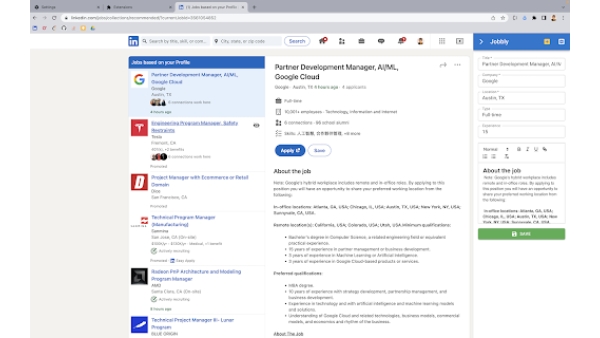 Jobbly - Chrome Extension