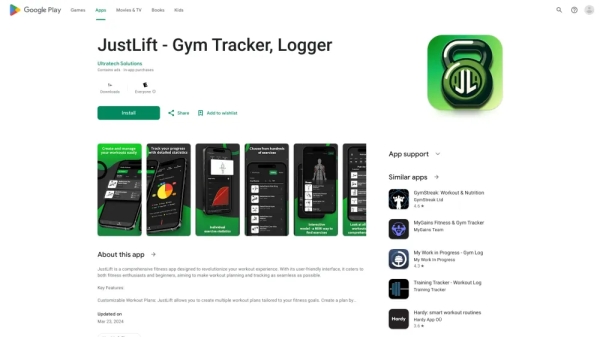 JustLift - Gym Tracker, Logger