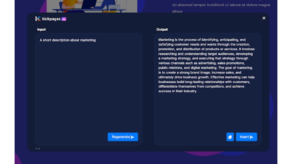 Kickpages AI - Chrome Extension