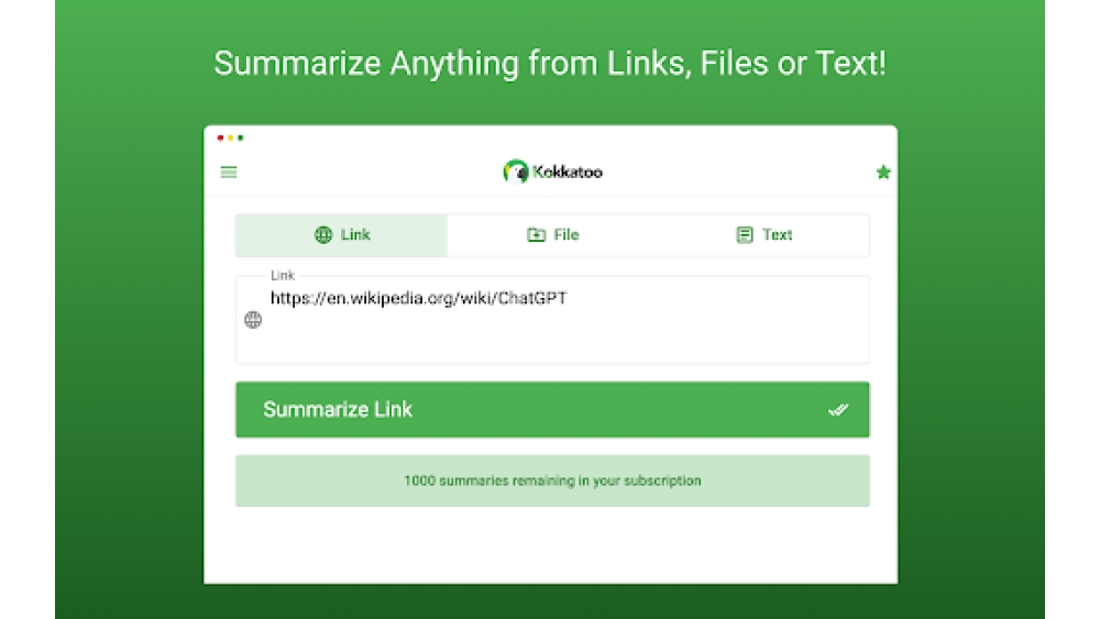 Kokkatoo - Chrome Extension