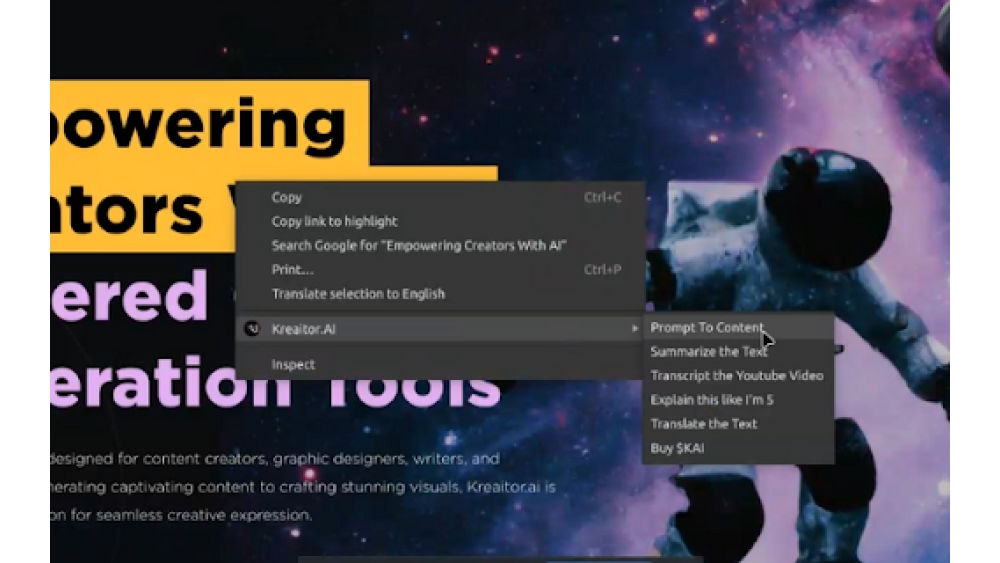 Kreaitor.AI - Chrome Extension
