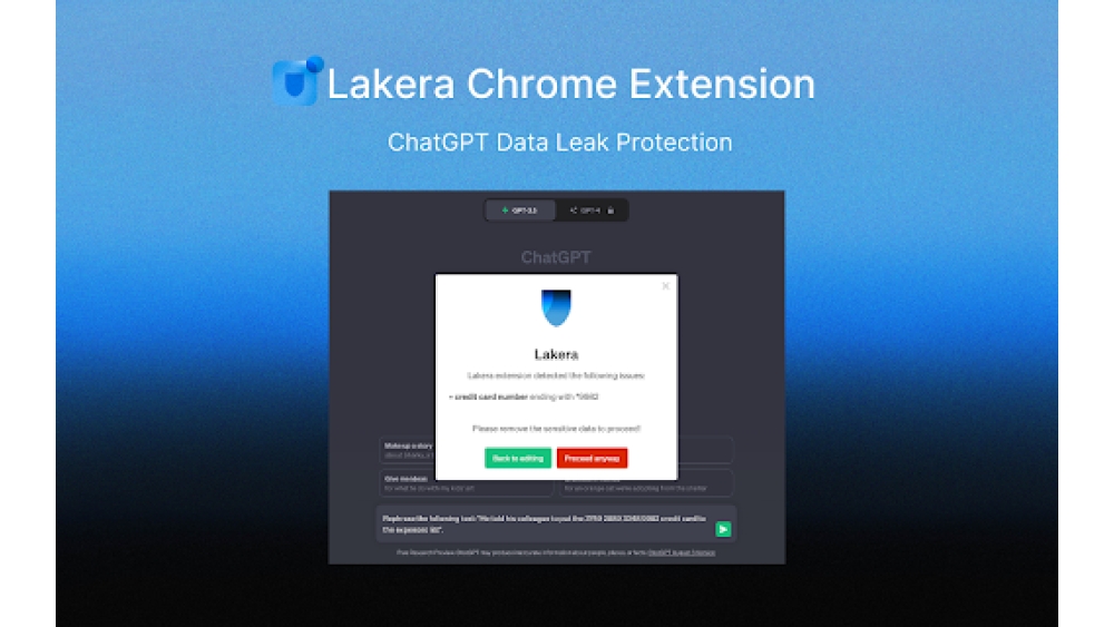 Lakera - ChatGPT Data Leak Protection - Chrome Extension