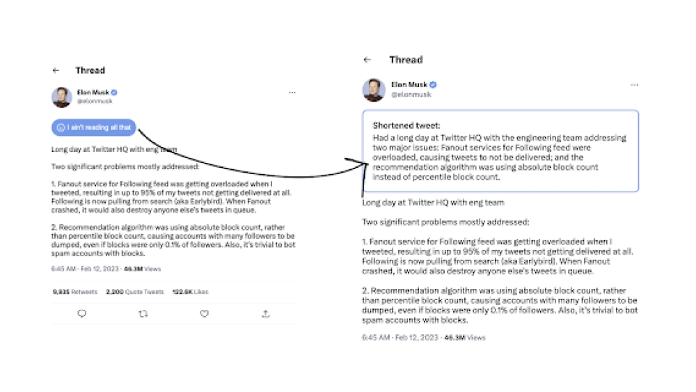 Lets you summarise long-form tweets - Chrome Extension