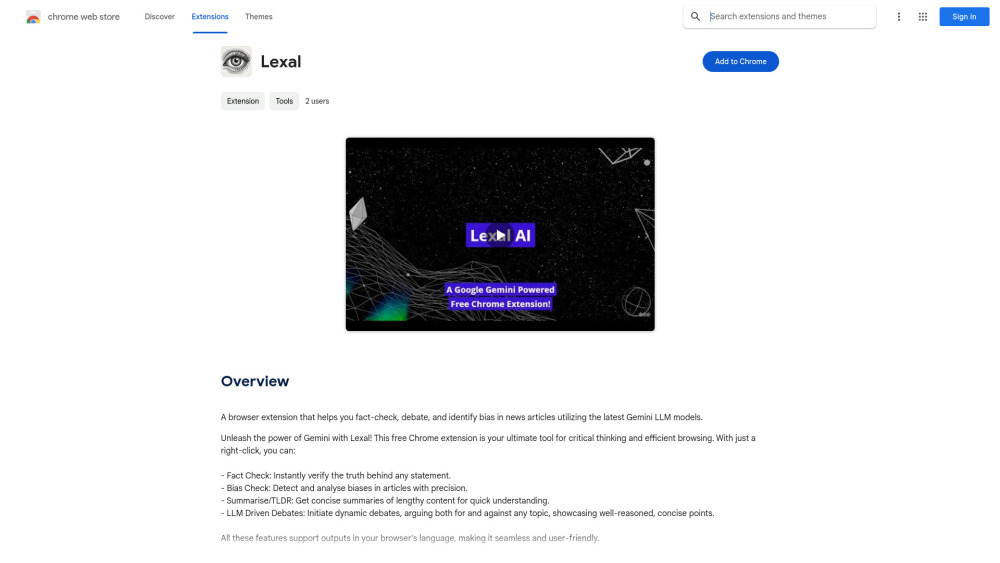 Lexal - Chrome Extension