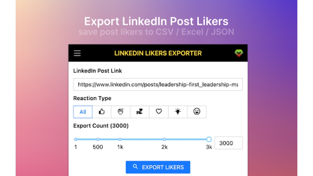 Likers Export - Chrome Extension