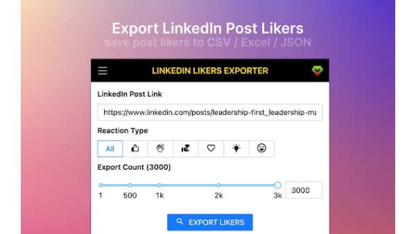 Likers Export - Chrome Extension