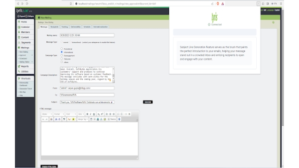 Lyris Listmanager Copilot - Chrome Extension