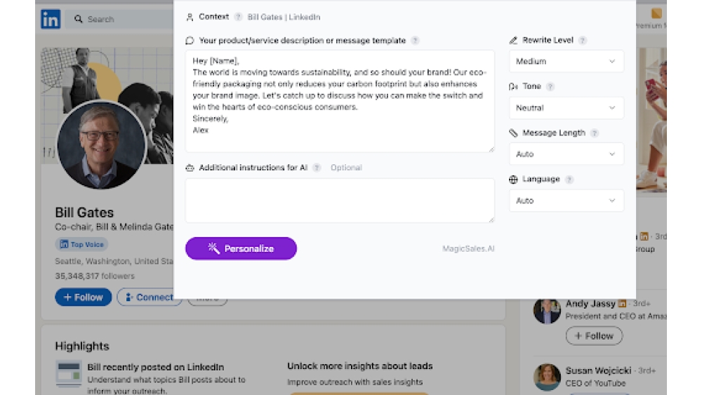 MagicSales.AI - Chrome Extension