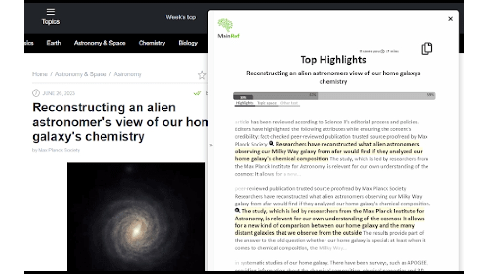 MainRef - Chrome Extension