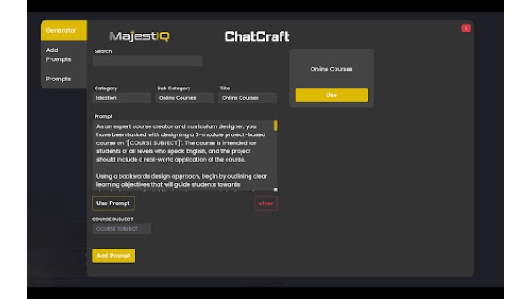 MajestIQ Master Prompts - Chrome Extension