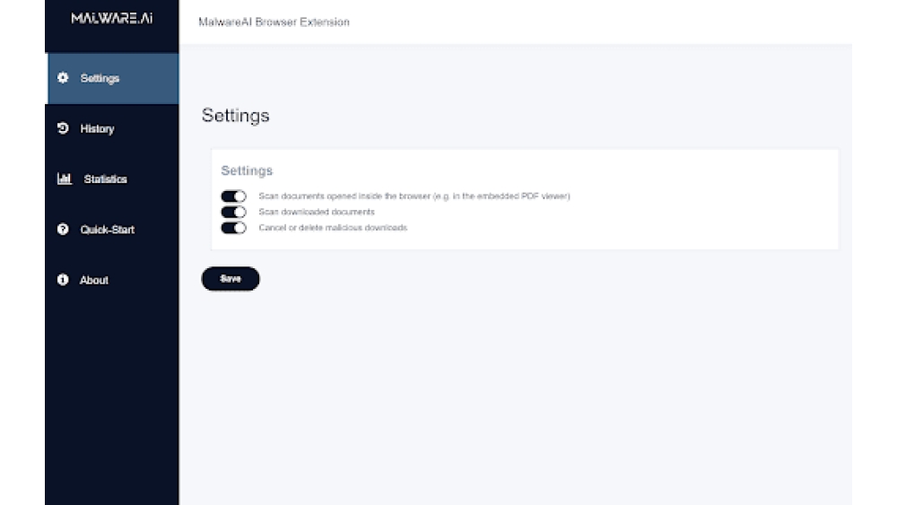 Malware.AI Browser Security - Chrome Extension