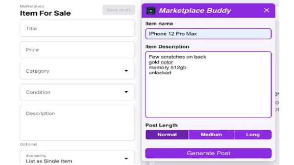 Marketplace Buddy - Chrome Extension