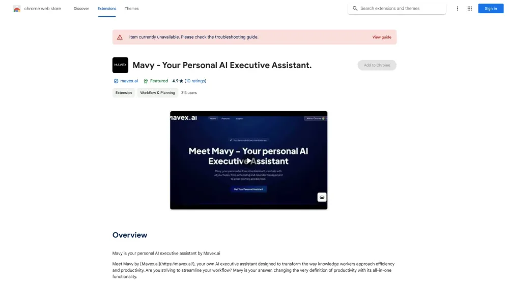 Mavy by Mavex.ai - Chrome Extension