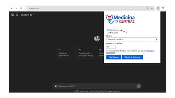 Medicina Central - ChatGPT Command Executor - Chrome Extension