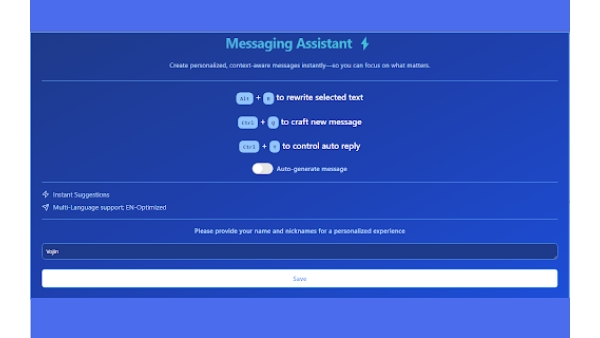 Messaging Assistant - Chrome Extension