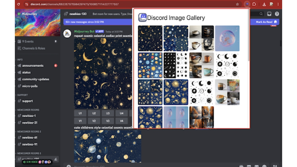 MidJourney Gallery Viewer - Chrome Extension