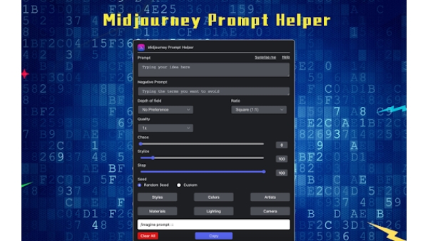 Midjourney Prompt Helper - Chrome Extension