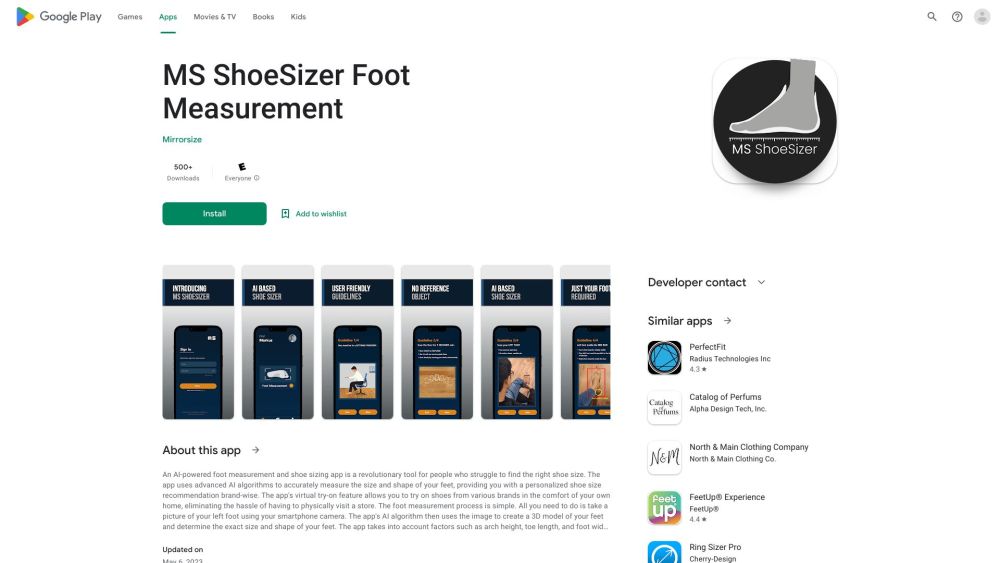 MS ShoeSizer Foot Measurement