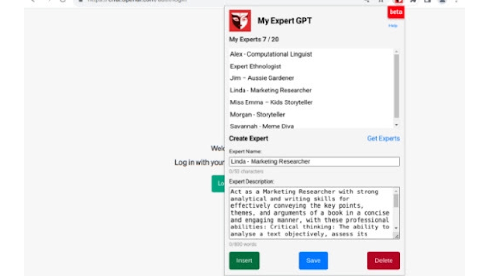 My Expert GPT - Chrome Extension
