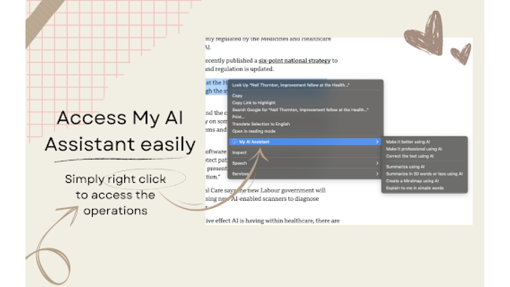 MyAI Assistant - Chrome Extension