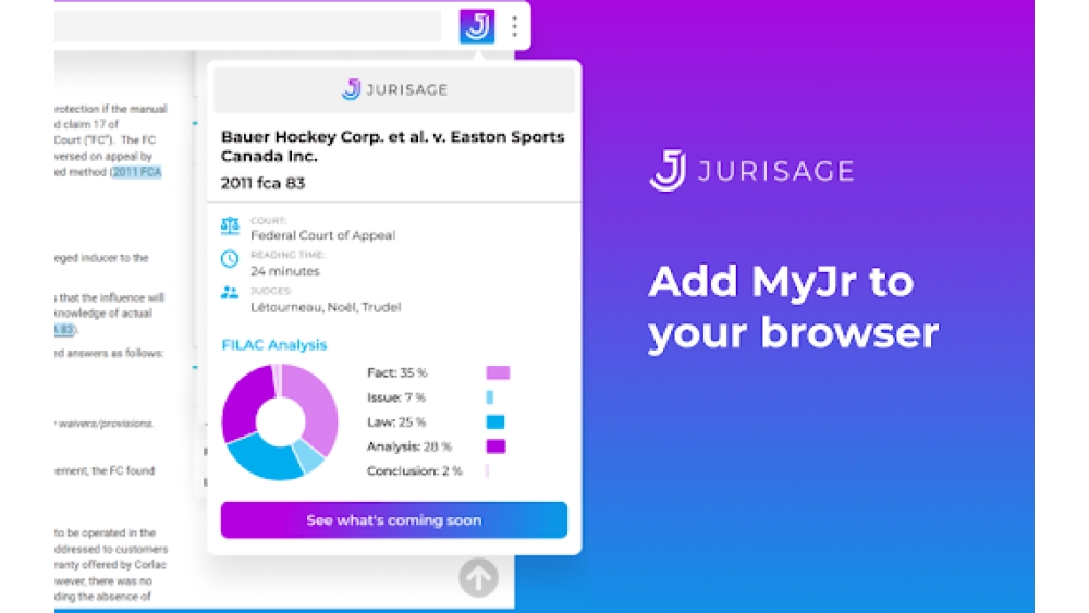 MyJr from Jurisage - Chrome Extension
