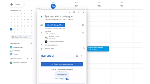 Naratta - Chrome Extension