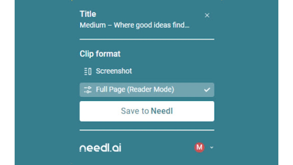 Needl.ai - Chrome Extension