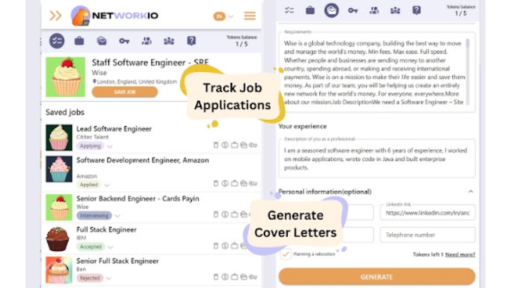 Networkio Job Tracker - Chrome Extension