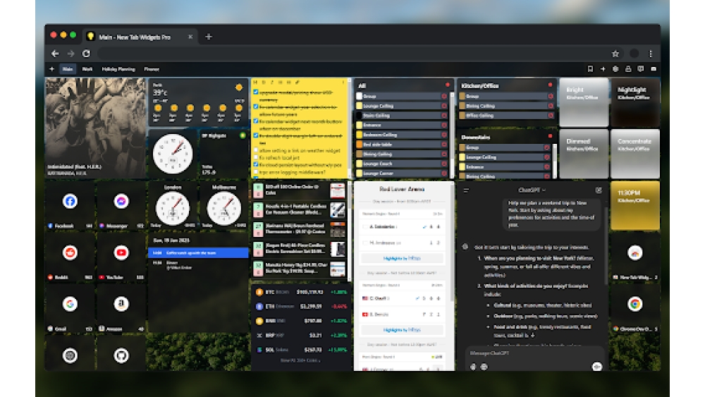 New Tab Widgets - Chrome Extension