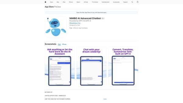 NIMBO AI Advanced Chatbot