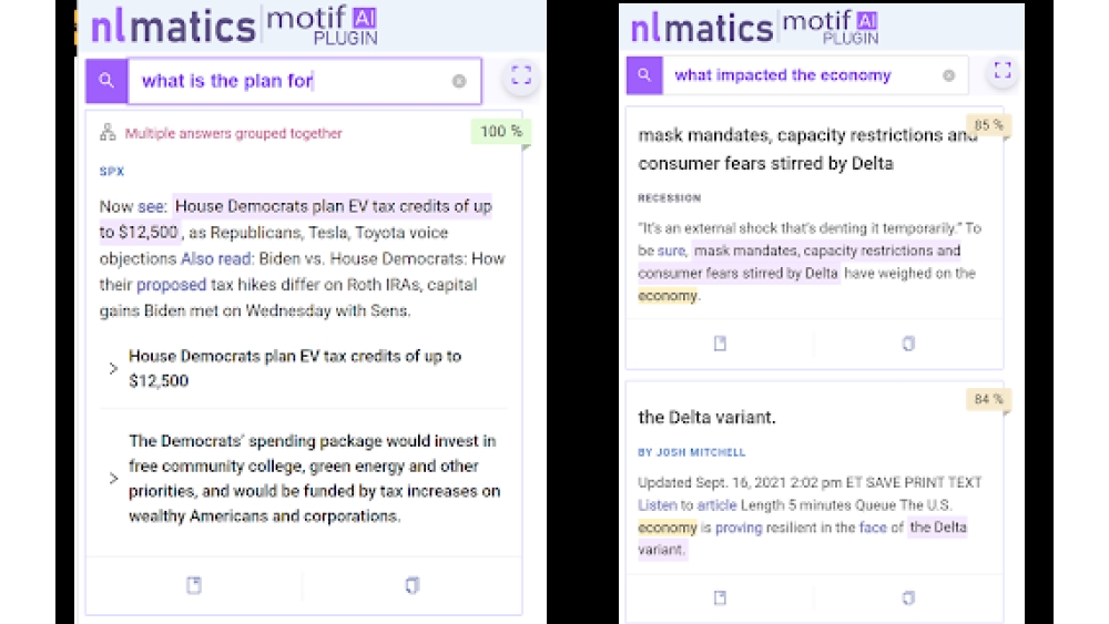 NLMatics Motif - Chrome Extension