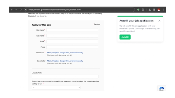 NodeFlair One-Click Job Apply - Chrome Extension