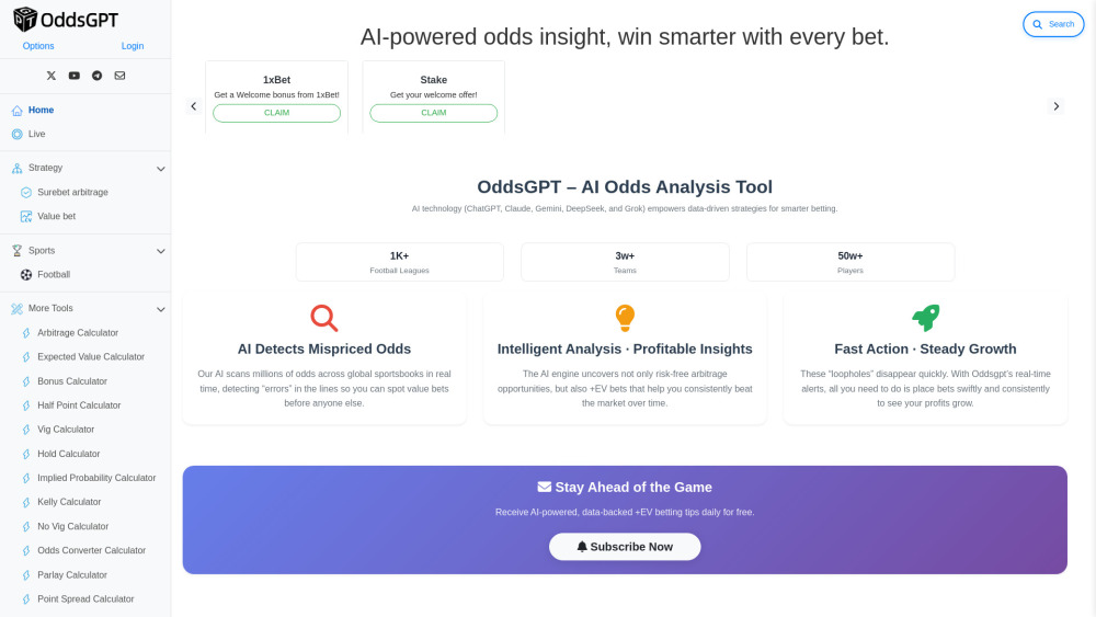 OddsGPT – AI Odds Analysis Tool