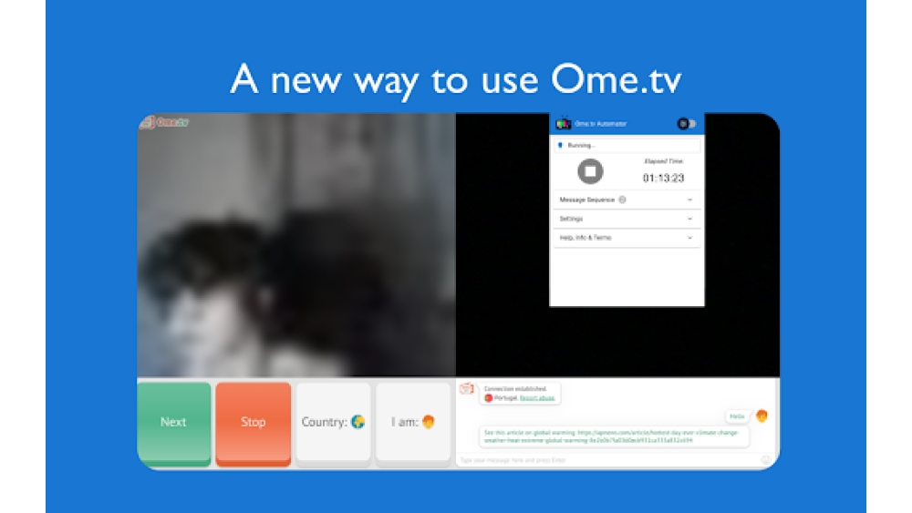 Ome.tv Automator - Chrome Extension