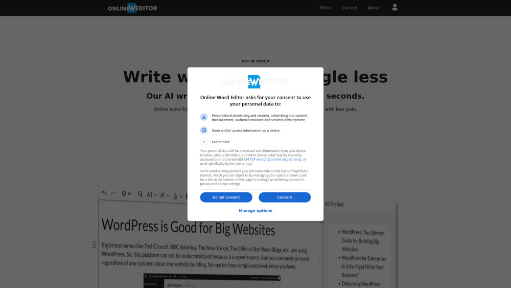 Online Word Editor
