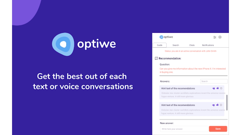 Optiwe - Chrome Extension