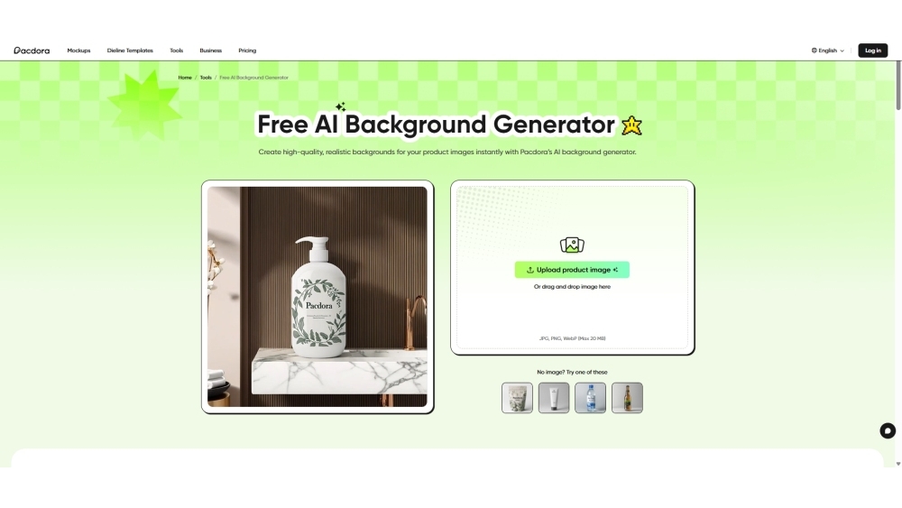 Pacdora AI Background Generator