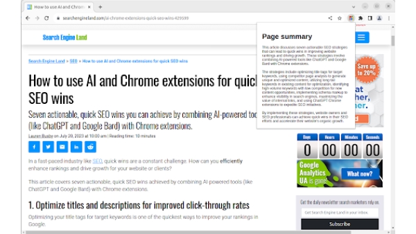 Page Summary - Chrome Extension