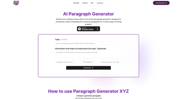 Paragraph Generator AI - Free | XYZ