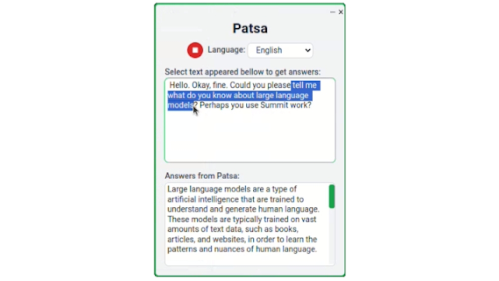Patsa - Chrome Extension
