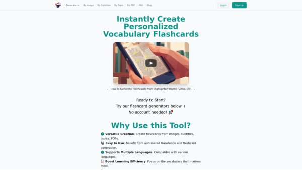 Personalized Vocab Flashcards