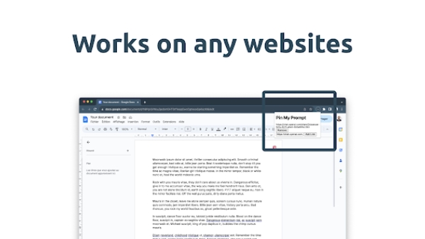 PinMyPrompt - Chrome Extension