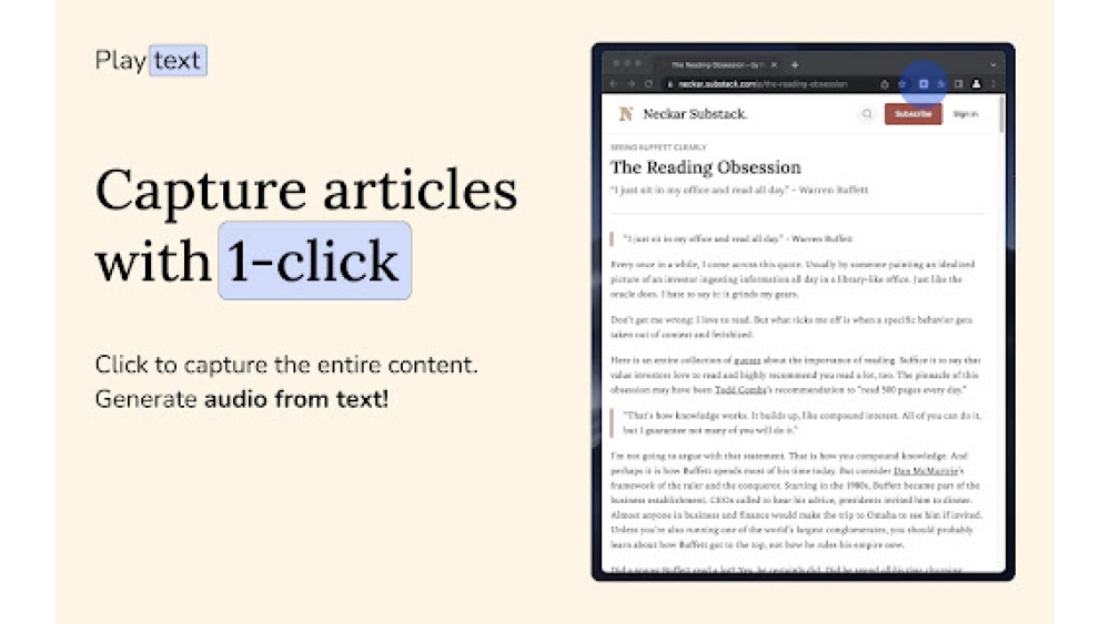 Playtext - Chrome Extension