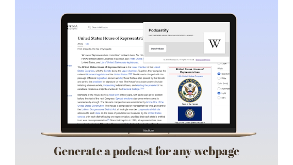 Podcastify - Chrome Extension