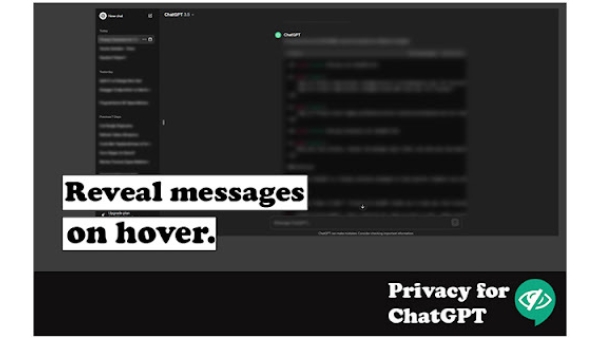Privacy for ChatGPT - Chrome Extension