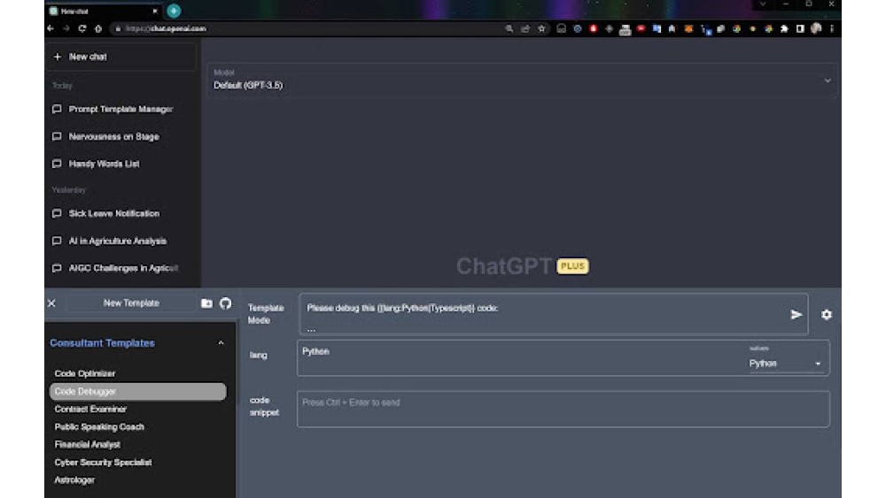 Prompt Template Tool - Chrome Extension