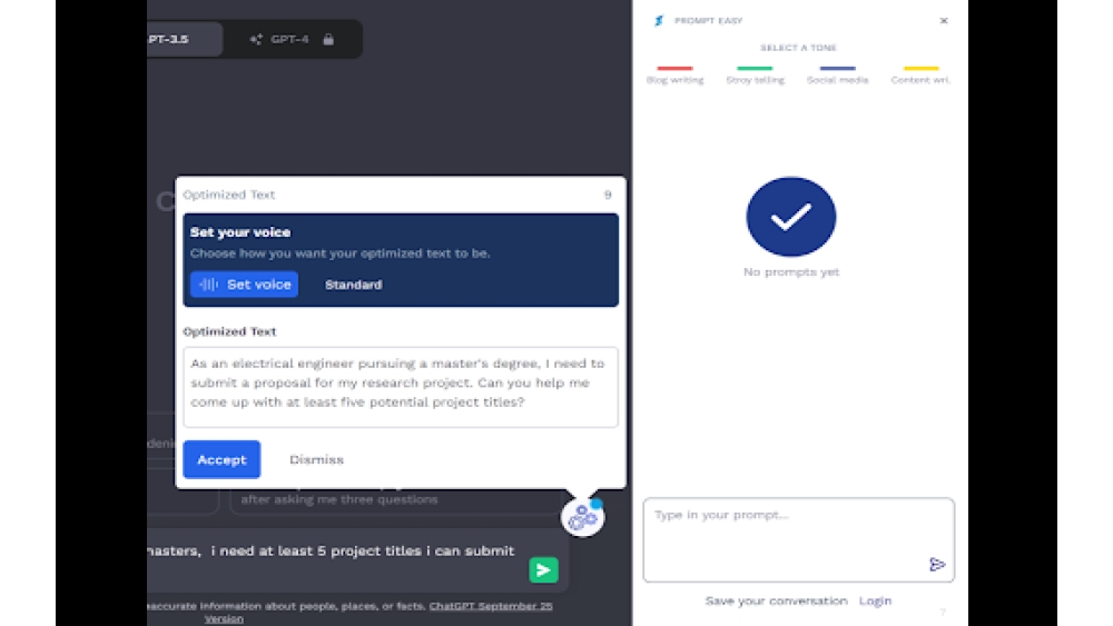 PromptEasy - Chrome Extension