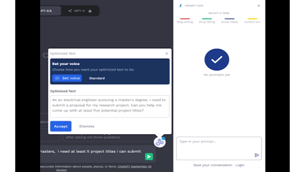 PromptEasy - Chrome Extension