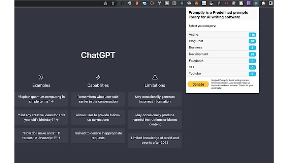 Promptly - Chrome Extension