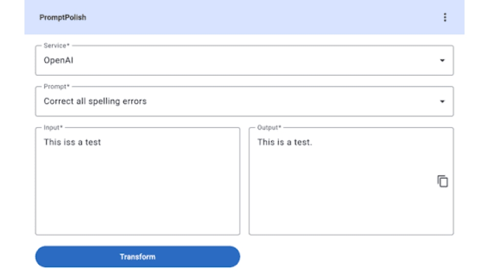 PromptPolish - Chrome Extension